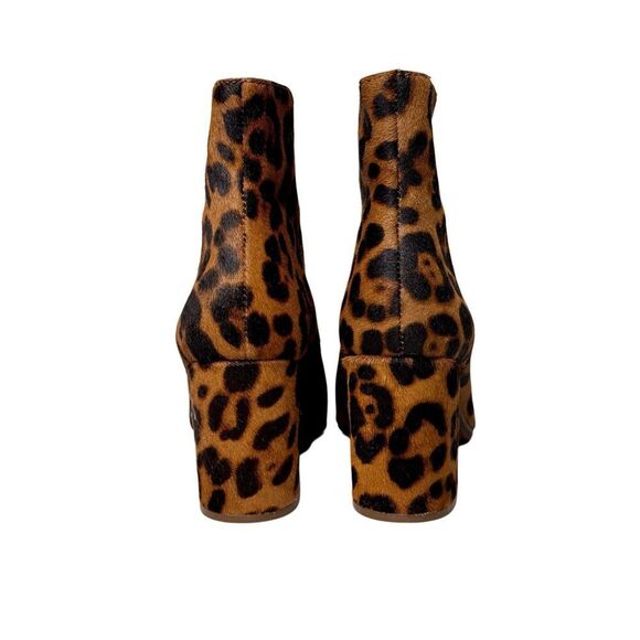 Madewell the amalia zip boots in leopard calf hair print size 5 - Picture 4 of 14